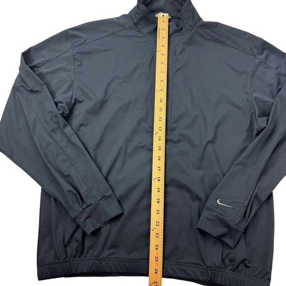 Nike Golf‎ Mens Medium M Dri-Fit Black 1/4 Zip Pullover Long Sleeve Jacket - Picture 10 of 16